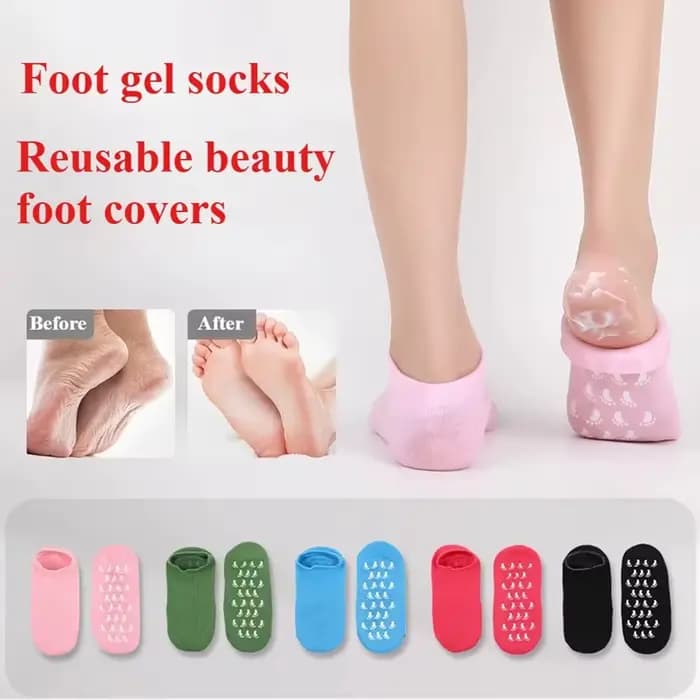 Chaussettes hydratantes pour les pieds, chaussettes en silicone pour les pieds secs et gercés, chaussettes pour femmes pour hydrater et masser