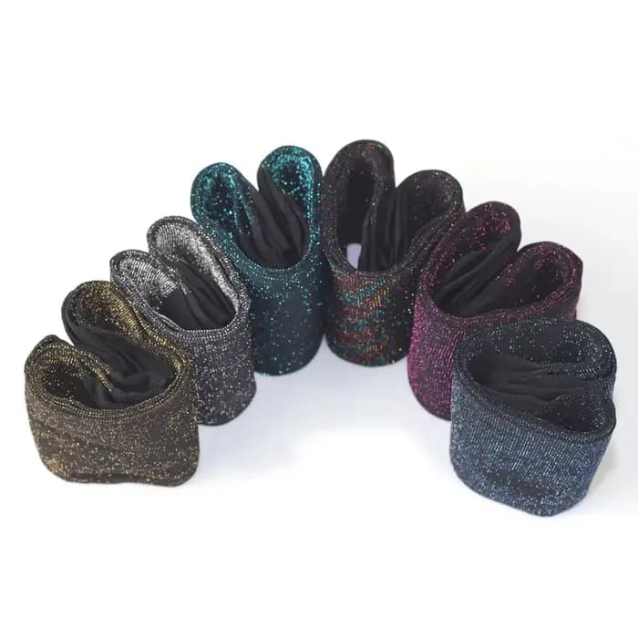 5 paires de chaussettes à paillettes pour femmes, chaussettes courtes en soie, brillantes, Harajuku, douces, amusantes, bonneterie élastique transparente
