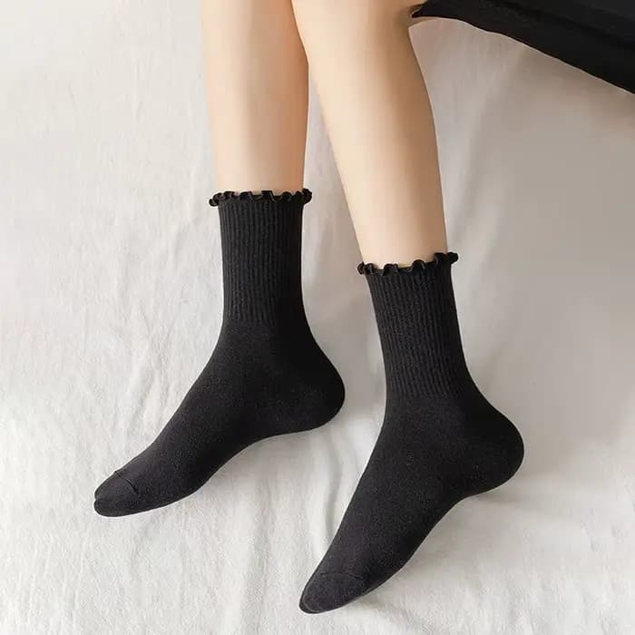 5 paires de chaussettes à volants pour femmes