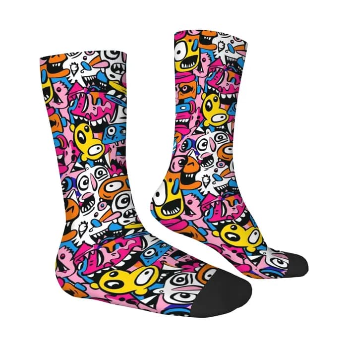 Chaussettes pour hommes style graffiti de rue