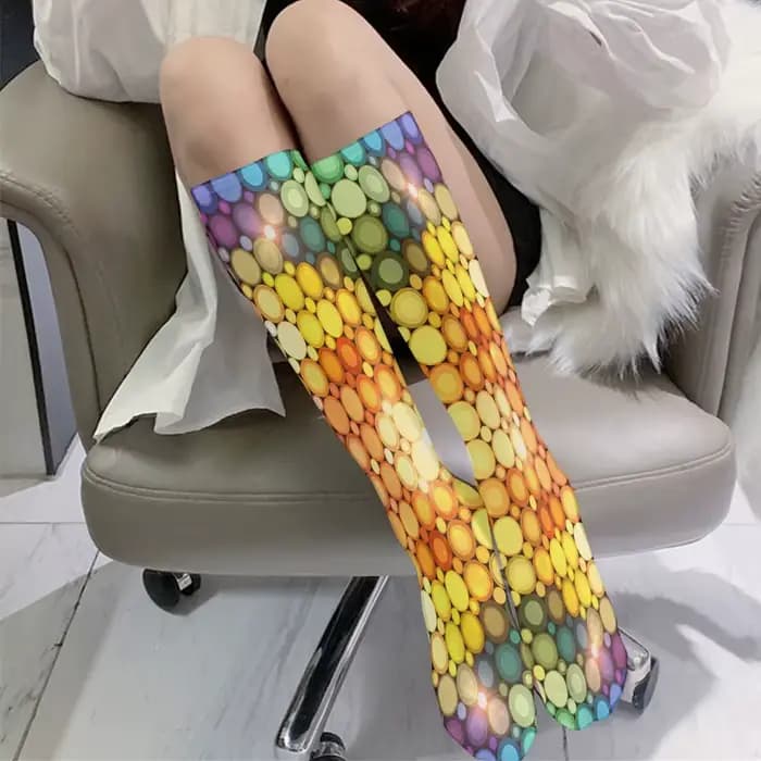 Chaussettes longues en velours pour femmes