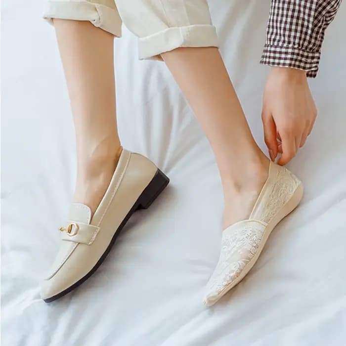 Chaussettes Bateau en Dentelle pour Femme