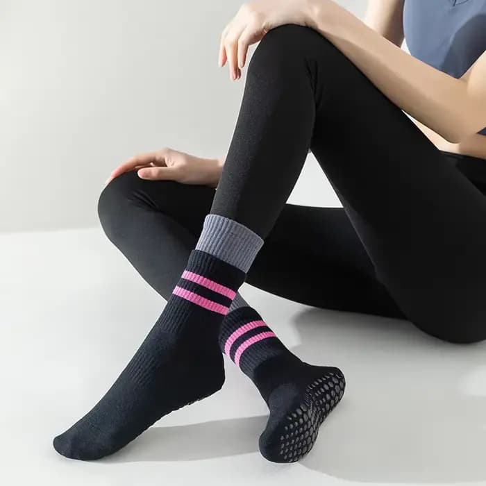 Chaussettes de Yoga femmes coton tricoté entraînement intérieur danse