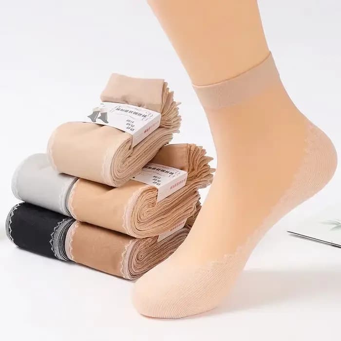 Chaussettes élastiques en dentelle pour femmes