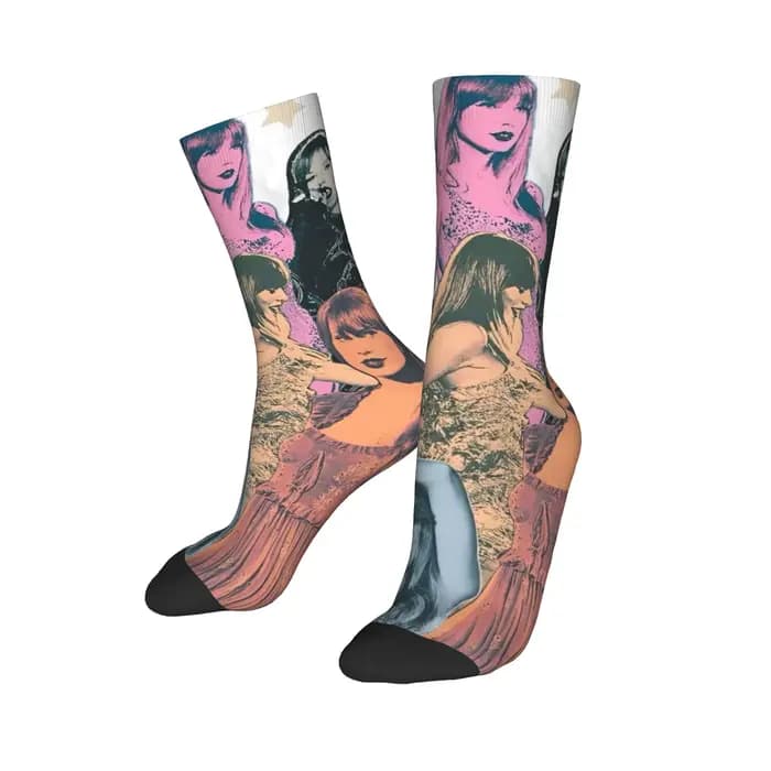 Adultes hommes chaussettes 2025 nouveau The Eras Tour chanteur Taylor-r