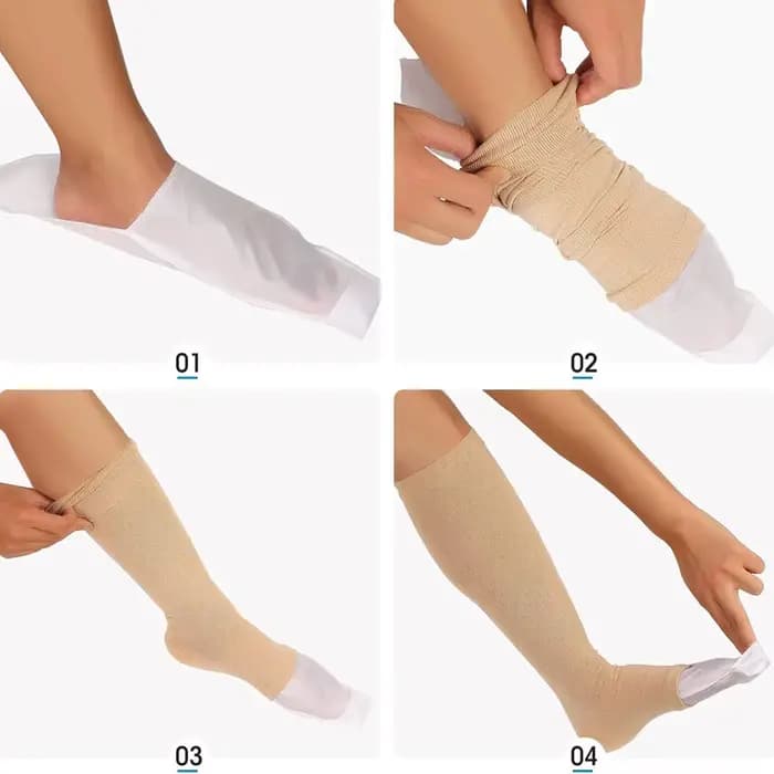Lot de 2 aides à la pose de chaussettes blanches pures, applicateur de chaussettes de compression, aide facile à utiliser pour les seniors, les personnes handicapées et les femmes enceintes