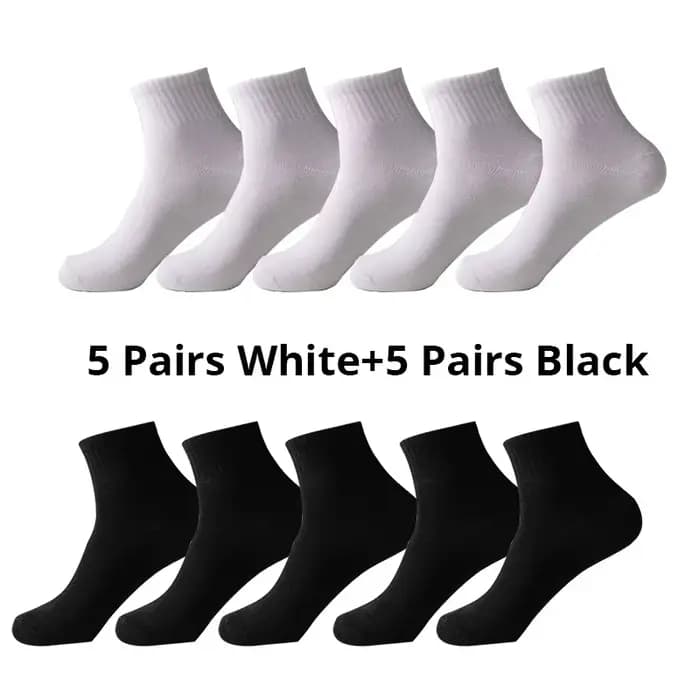 10 paires de chaussettes confortables et respirantes pour hommes, chaussettes de bureau décontractées pour affaires, baskets, chaussures, bas de travail pour toutes les saisons