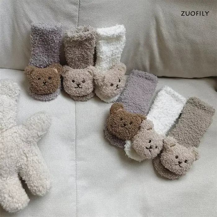 Chaussettes douces et épaisses pour nouveau-né garçon et fille
