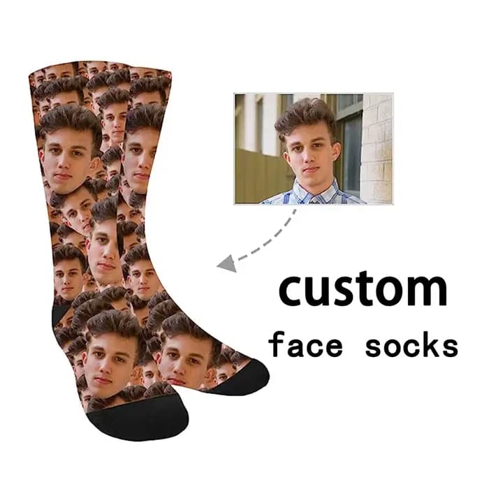 Chaussettes personnalisées pour le visage