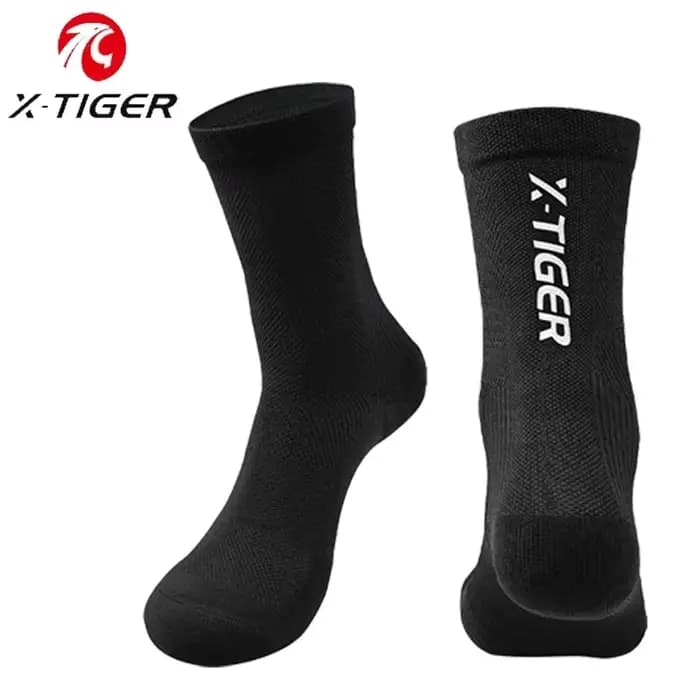 X-TIGER chaussettes de sport pour hommes chaussettes de vélo vtt anti-dérapant résistant à l'usure absorbant la sueur respirant course basket-ball football