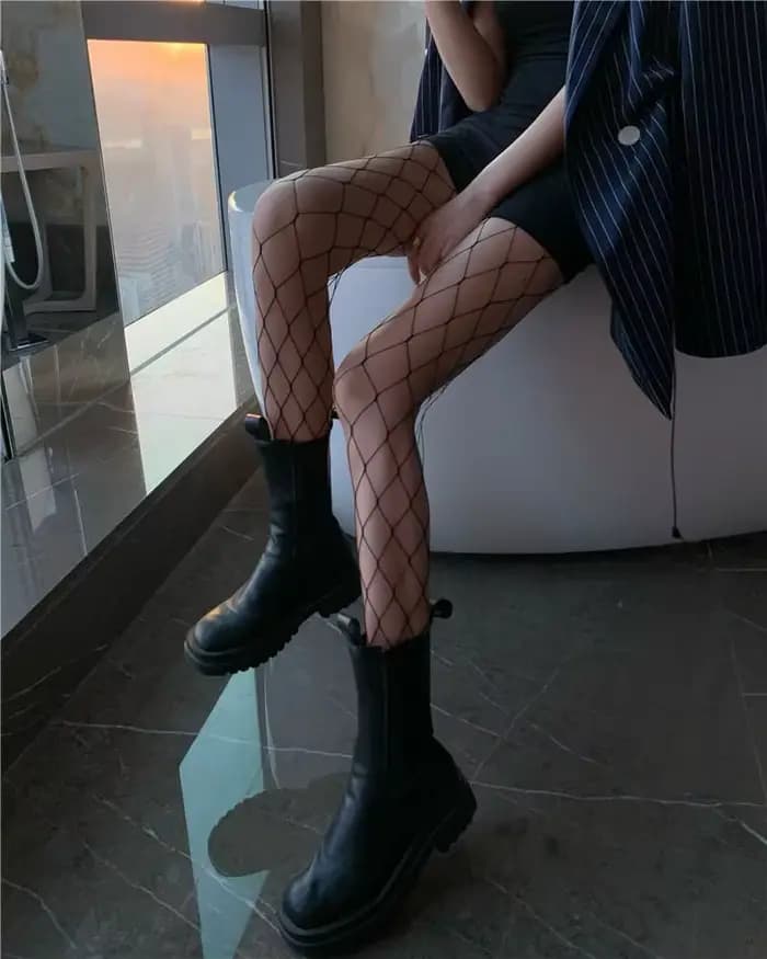 Collants résille longs sexy pour femme