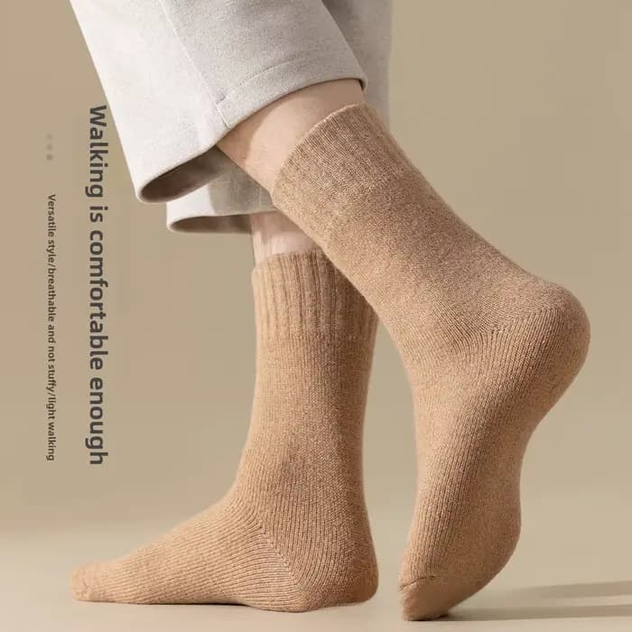 4 paires de chaussettes chaudes en laine pour hommes