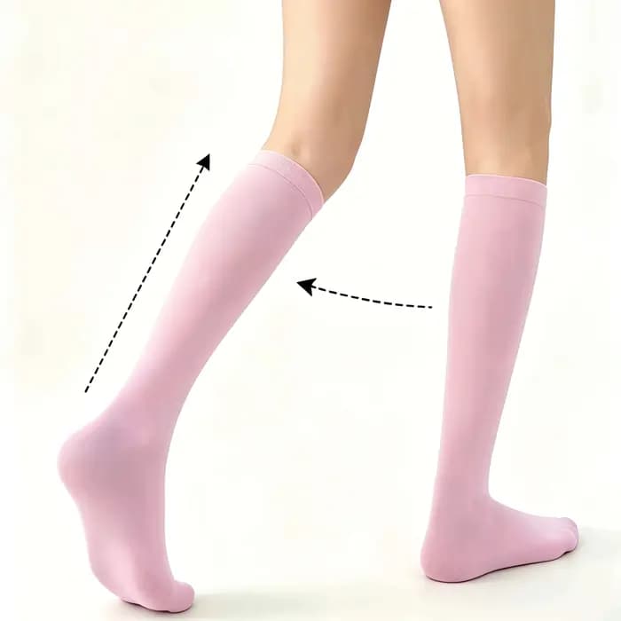 Chaussettes roses unies pour femmes