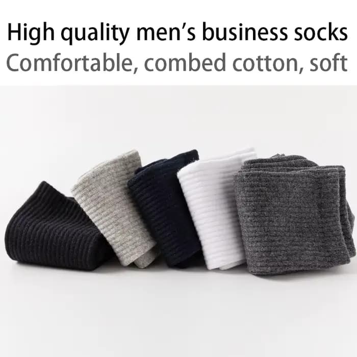 Nouvelles chaussettes pour hommes coton peigné automne hiver noir affaires longues