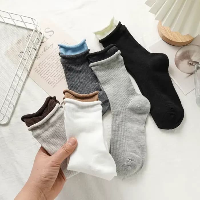 Chaussettes Simples en Coton pour Femme
