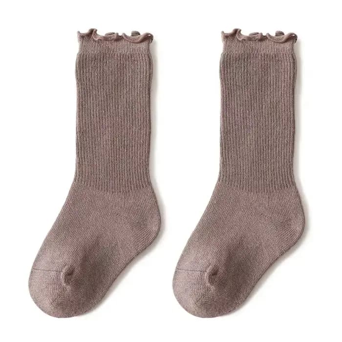 Chaussettes d'automne à volants pour bébés filles, chaussettes longues en coton, hautes, douces et solides, pour tout-petits, chaussettes de princesse pour enfants de 0 à 5 ans, printemps