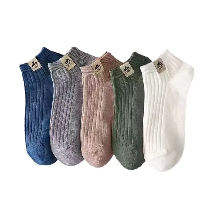 5 paires de chaussettes basses confortables et respirantes pour hommes