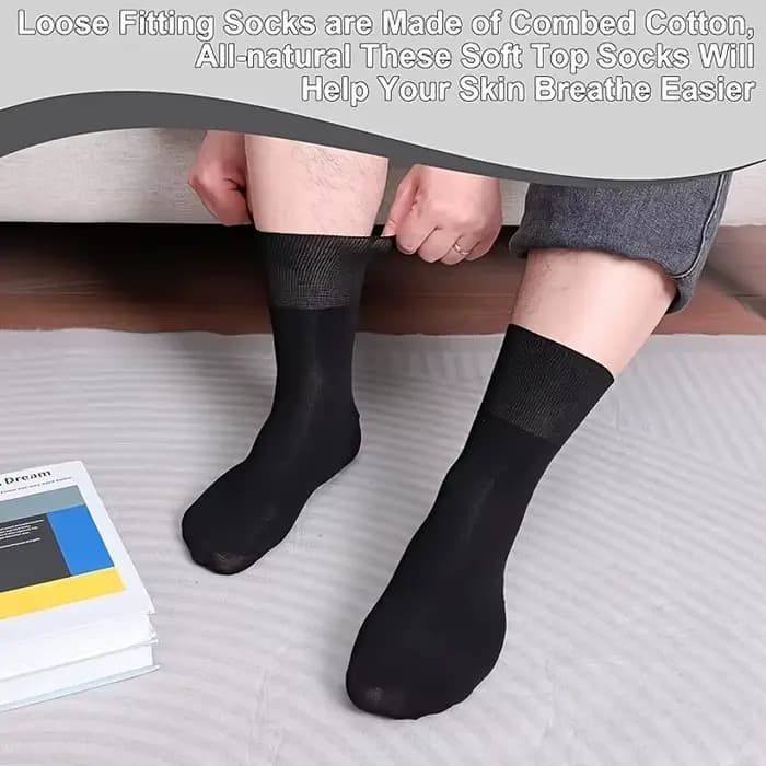 1 paire de chaussettes diabétiques pour hommes et femmes