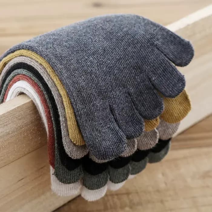 Chaussettes Courtes 100 Coton à Cinq Doigts pour Femme