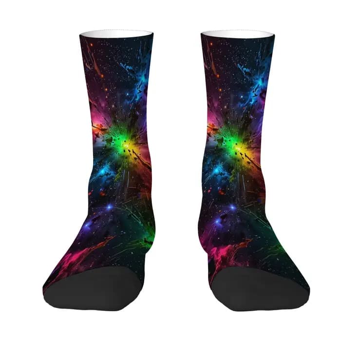 Cosmic Nebula Art Chaussettes pour hommes