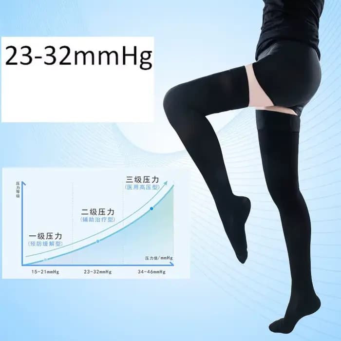 Bas de compression sans pied pour femmes 23-32 mmHg