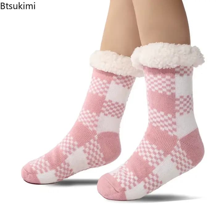 Chaussette de noël chaussettes moelleuses pour femmes hiver chaleur polaire anti-dérapant