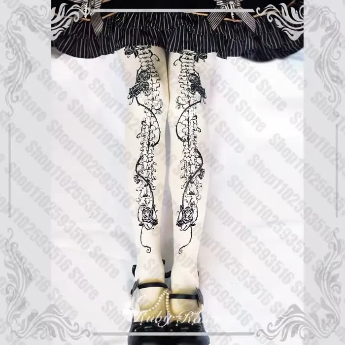 Collants avec motif Emo pour femmes