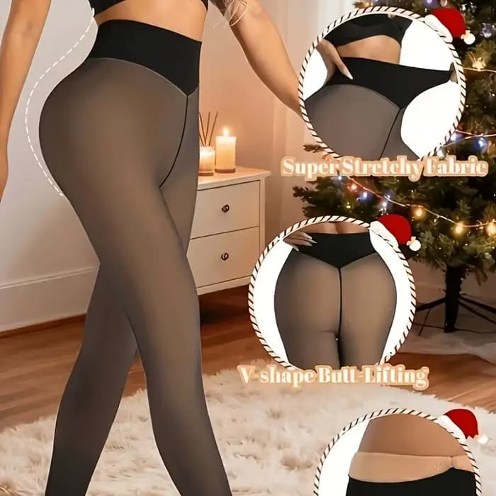 Collants thermiques grande taille pour femmes