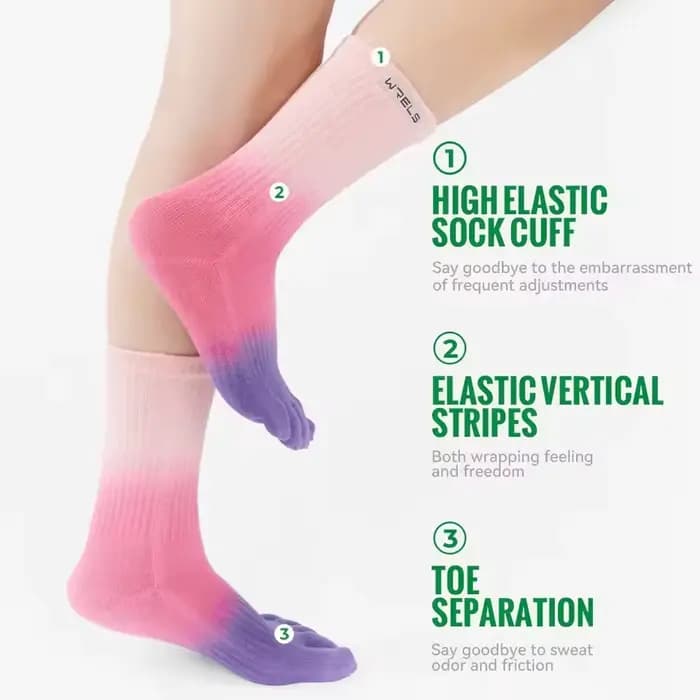 1 paire de chaussettes à orteils pour femmes