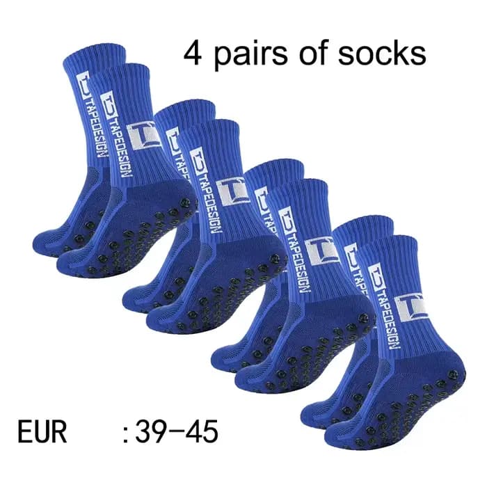 4 paires de nouvelles chaussettes de football collées à tube central TC pour l'entraînement sportif et la compétition