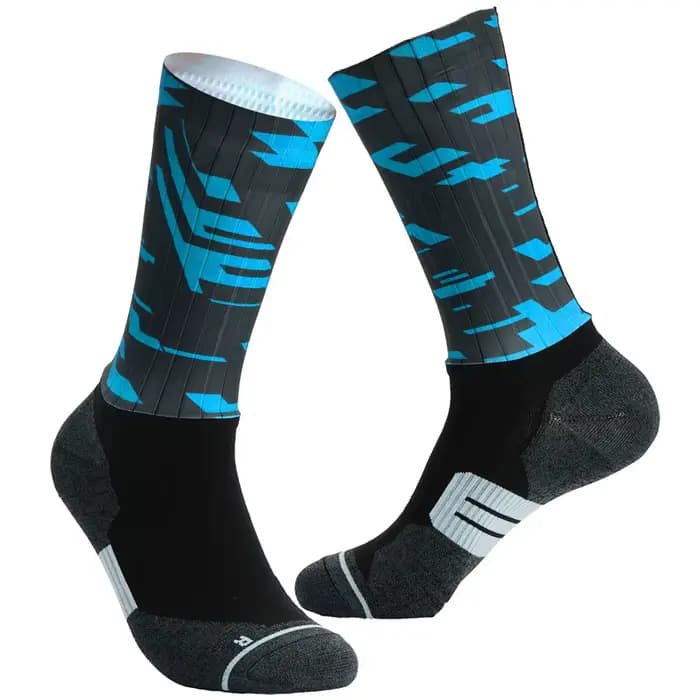 Chaussettes de cyclisme professionnelles 2025 – Antidérapantes en silicone, aérodynamiques, pour homme, Coolmax, respirantes, pour le vélo et le basketball