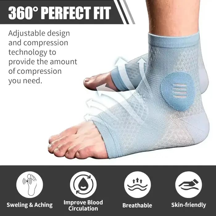 1 paire de chaussettes de neuropathie-thérapie de neurite périphérique Compression diabétique bout ouvert manchons de