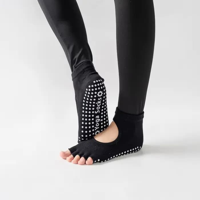 Chaussettes de Yoga à cinq orteils pour femmes, dos nu, antidérapantes, pour danse, Ballet, respirantes, Fitness, Sport, Pilates, personnalisées