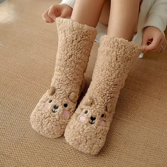 Chaussettes polaires brodées pour femmes