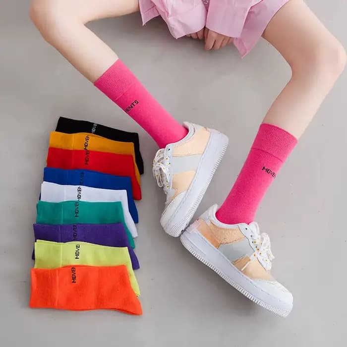 Chaussettes côtelées colorées pour femmes