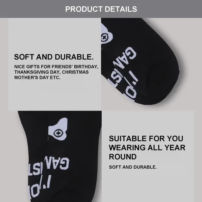 Chaussettes fantaisie unisexes, ne pas déranger, je suis de jeu, chaussettes imprimées avec lettres amusantes, nouveau