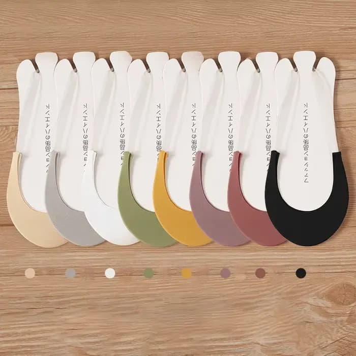 Chaussettes Bateau Invisibles Antidérapantes en Silicone pour Femme