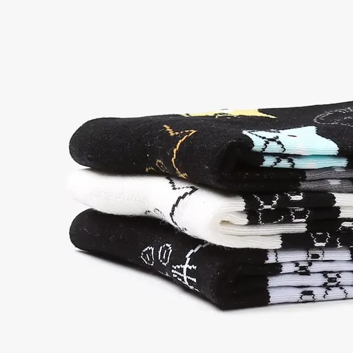 Chaussettes colorées en coton pour femmes