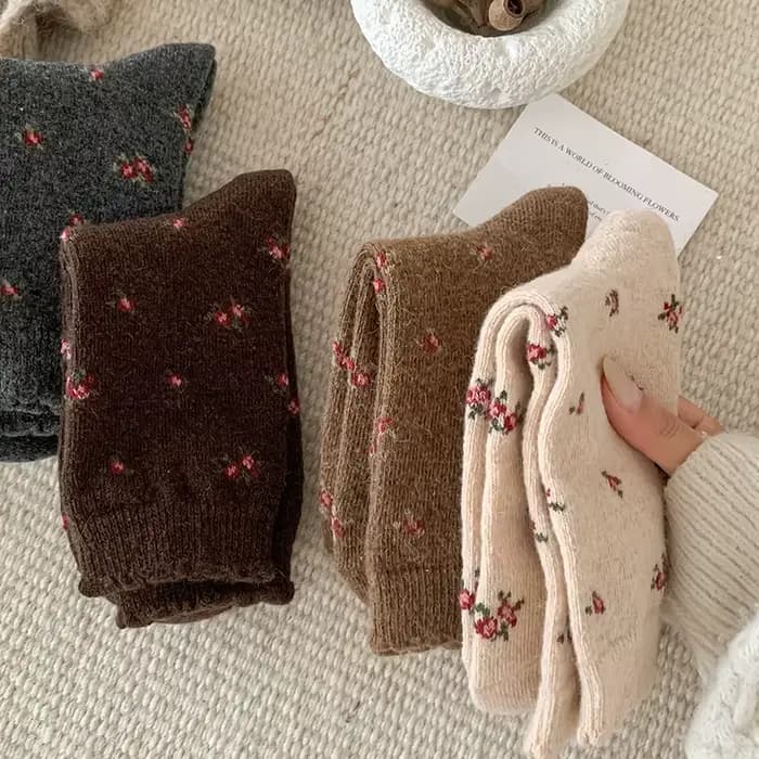 Chaussettes épaisses en laine pour femmes
