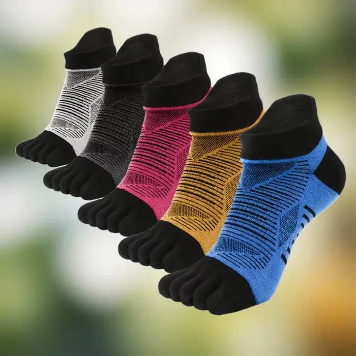 COOLMAX chaussettes de sport à cinq doigts bout Invisible course athlétique randonnée en plein air