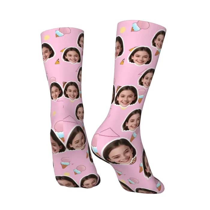 Chaussettes personnalisées en forme de visage, chaussettes unisexes personnalisées à faire soi-même, chaussettes avec photo personnalisée, chaussettes avec photo, chaussettes personnalisées comme cade