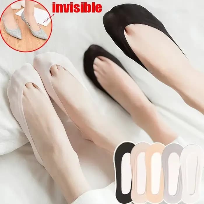 Chaussons fins coordonnants en silicone pour femmes, chaussettes de bateau coréennes solides, sans couture et invisibles, été