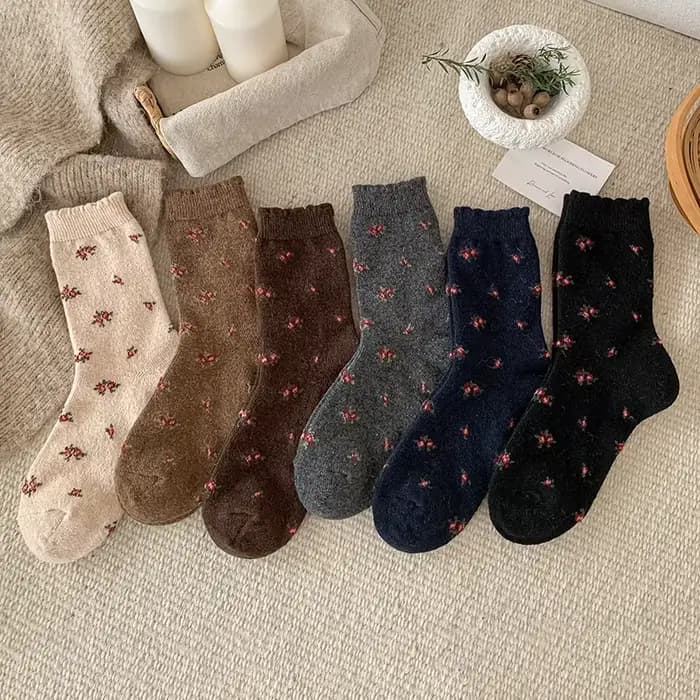 Chaussettes épaisses en laine pour femmes