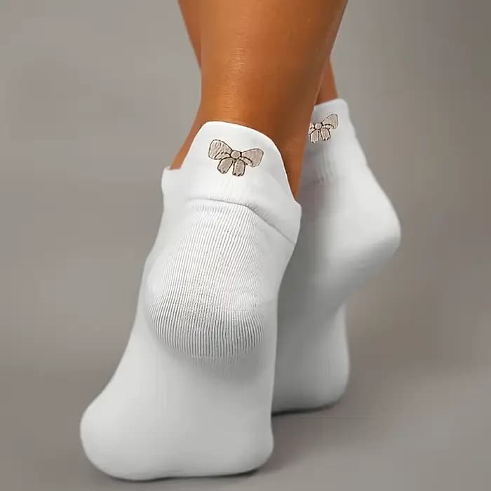 5 paires de chaussettes blanches pour femmes