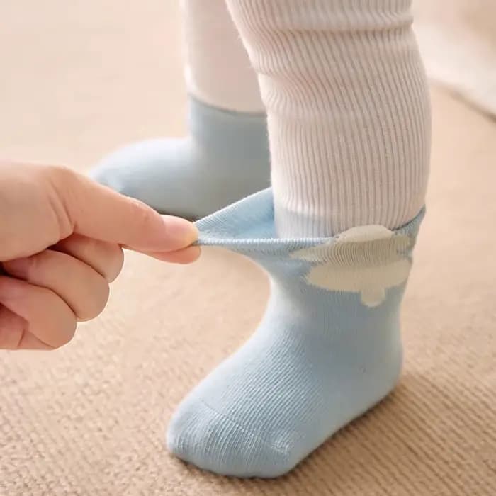  Chaussettes mi-tube décontractées pour enfants, chaussettes mignonnes en coton pour nouveau-né, printemps-automne