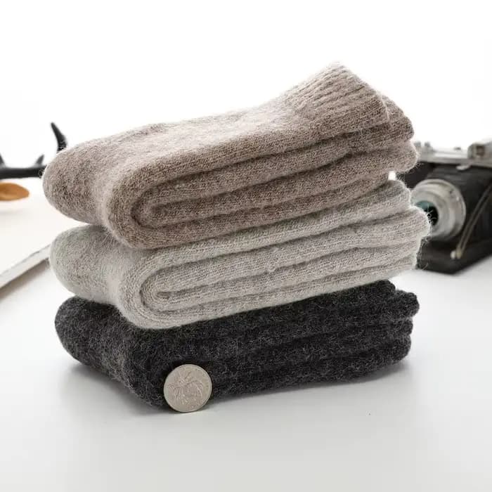 Super chaud Funn solide chaussettes laine mérinos lapin chaussettes neige hiver chaussettes calceta hombre skarpety meskiey heureux mâle hommes plus épais