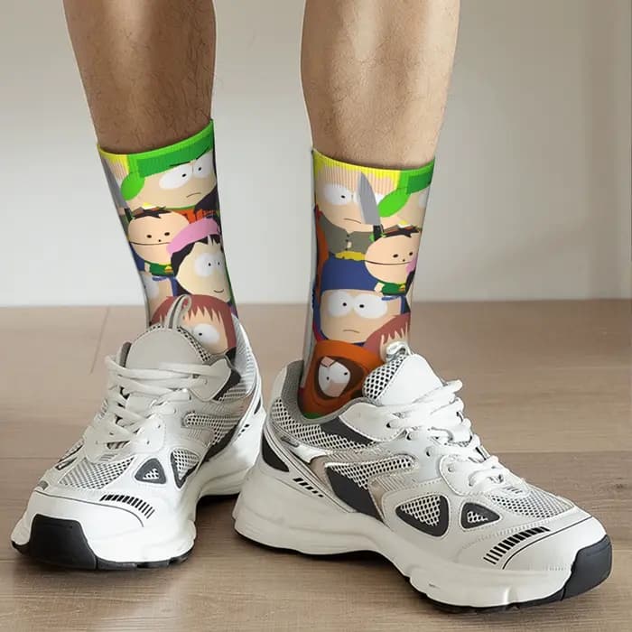 Nouveaux hommes chaussettes décontracté Souths dessin animé parc chaussette Stan Cartman Kyle Kenny haute qualité femmes bas printemps automne hiver
