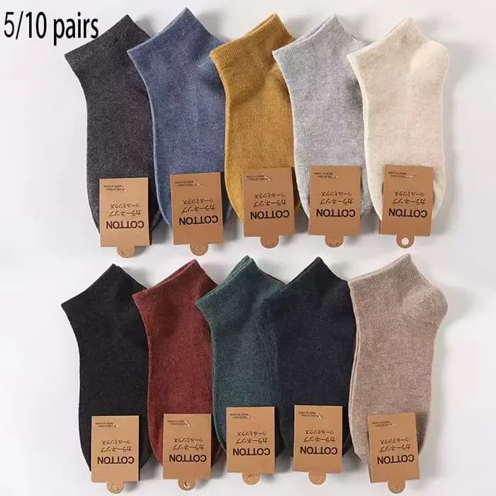 5/10 paires coton hommes chaussettes Pack respirant chaussette ensemble haute qualité
