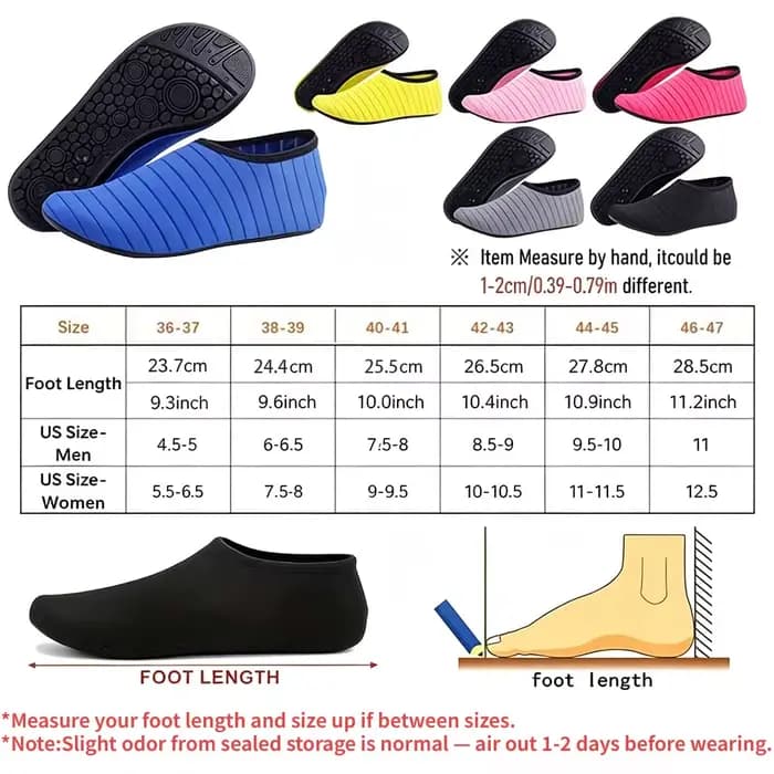 1 paire de chaussures d'eau pour femmes, chaussettes pieds nus, antidérapantes, à séchage rapide, pour hommes, plage, natation, Sports aquatiques