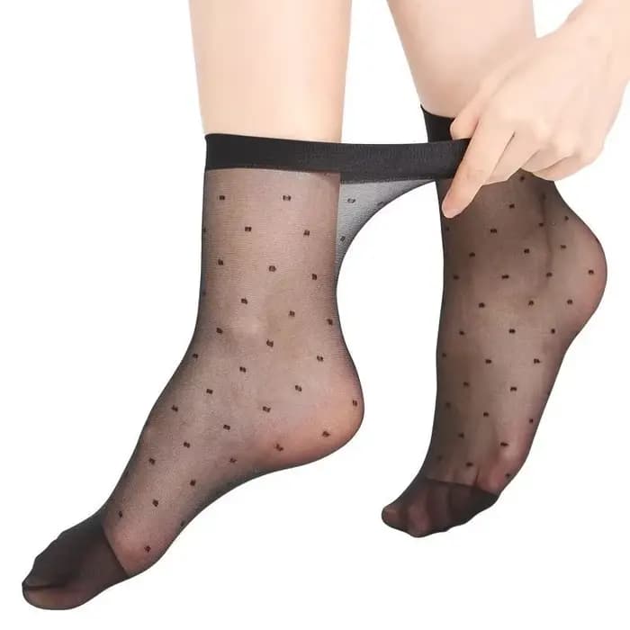 10 paires de chaussettes mi-tube en Nylon pour femmes